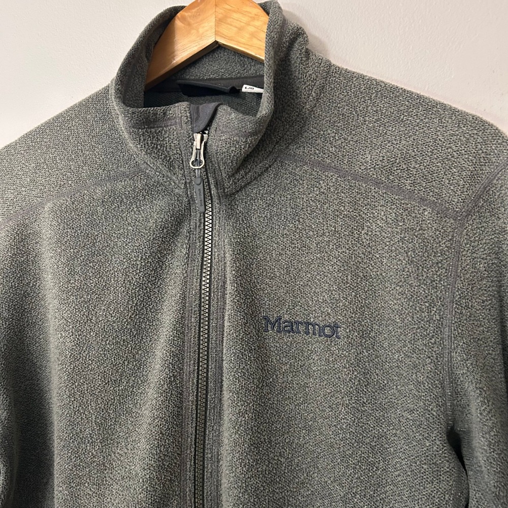 Marmot‎ Jacket Mens Large Gray Fleece Full Zip Lightweight Outdoor Hiking Coat